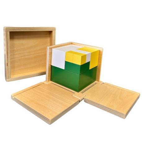 Poder de 2 cubos Montessori para todos Geometría y Álgebra