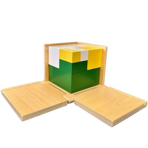 Poder de 2 cubos Montessori para todos Geometría y Álgebra