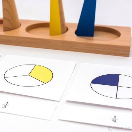Tarjetas para los bolos de fracciones Montessori para todos Geometría y Álgebra