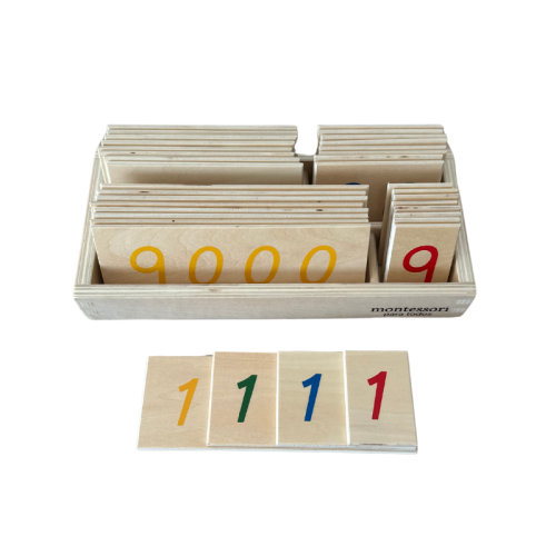 Tarjetas de descomposición numérica en madera Montessori para todos Matemáticas