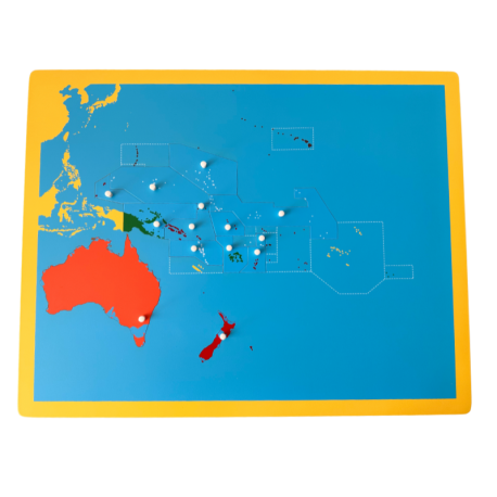 Mapa de Oceanía Montessori para todos Geografía