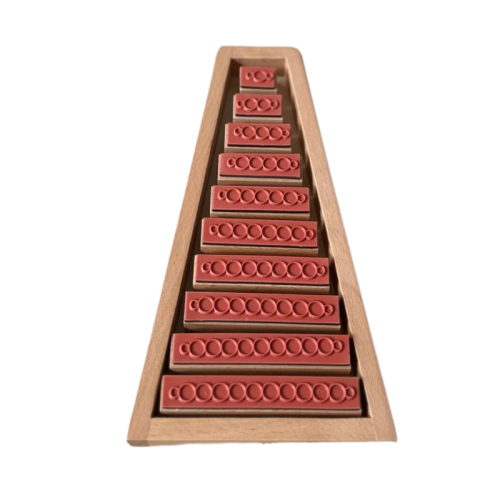 Cunei di perle Montessori da 1 a 10