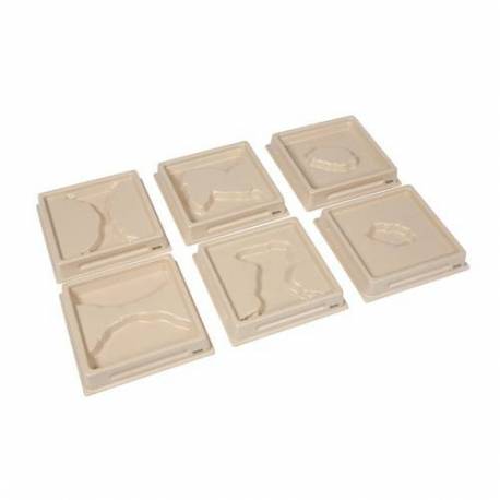 Bandejas accidentes geográficos (Pack de 3) Montessori para todos Geografía 2