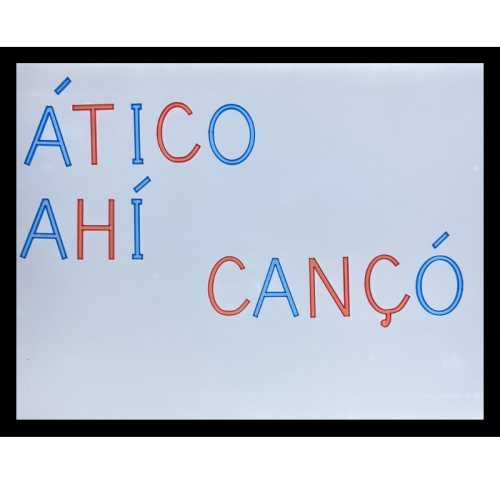 Tavolo luminoso alfabeto lettere maiuscole