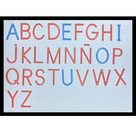 Tavolo luminoso alfabeto lettere maiuscole