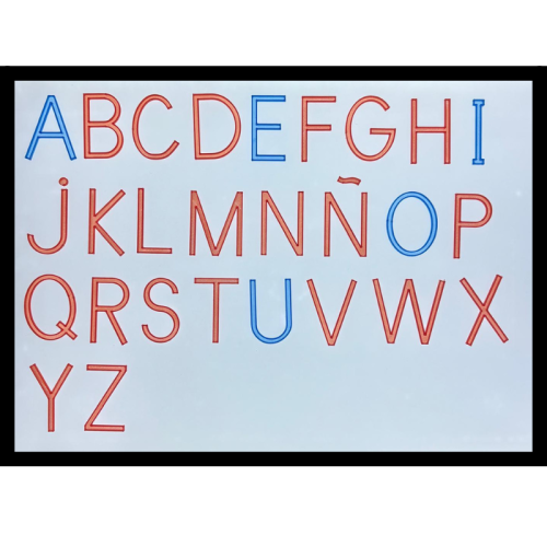 Tavolo luminoso alfabeto lettere maiuscole