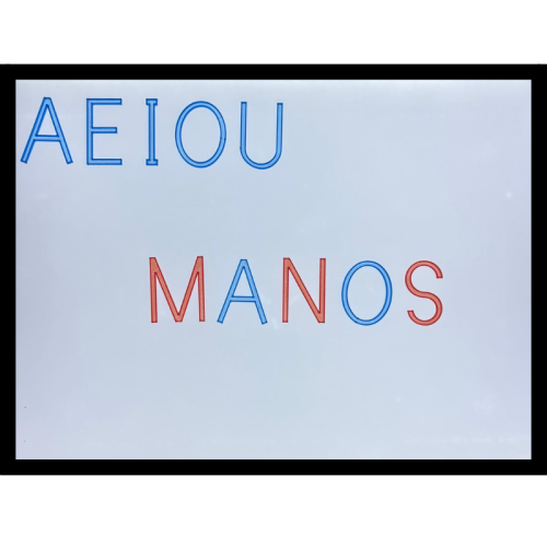 Tavolo luminoso alfabeto lettere maiuscole