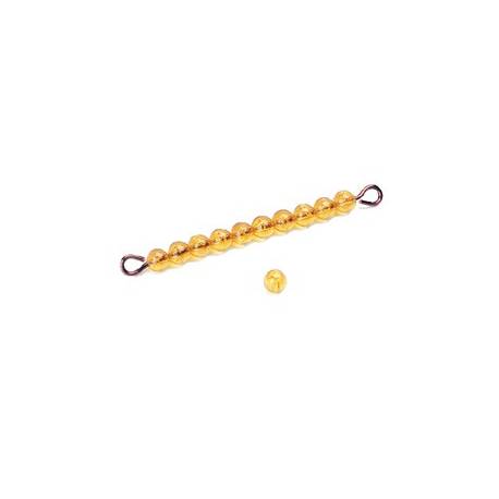 Caja de perlas doradas (9 unidades - 9 decenas)