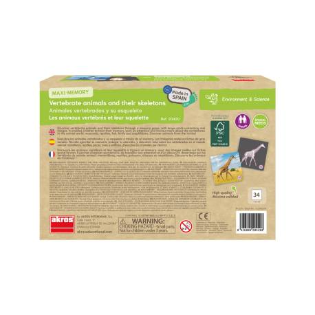 Animales vertebrados y su esqueleto