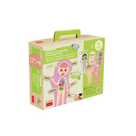 Maxi-puzle educativo del cuerpo humano para niños Akros Ciencia y medio ambiente