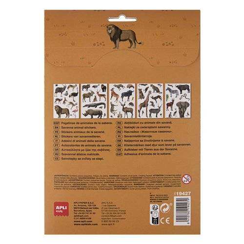 Pegatinas de animales de la sabana  Geografía