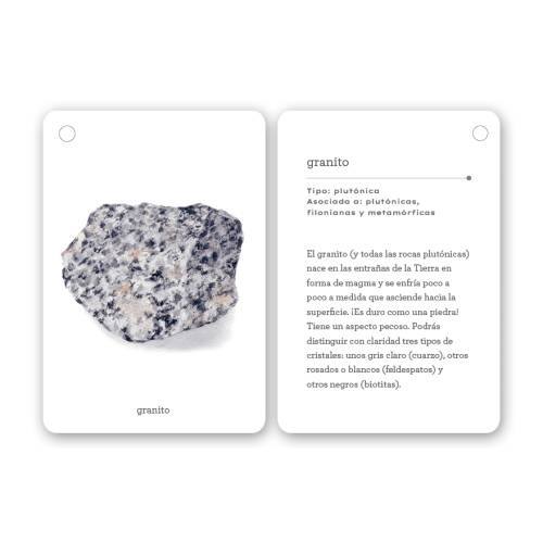Llavero de tarjetas - Rocas  Fósiles y minerales