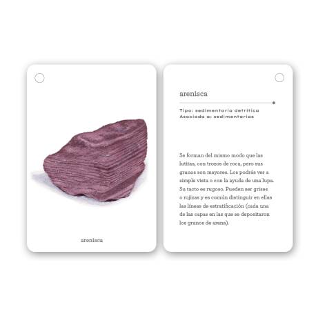 Llavero de tarjetas - Rocas  Fósiles y minerales