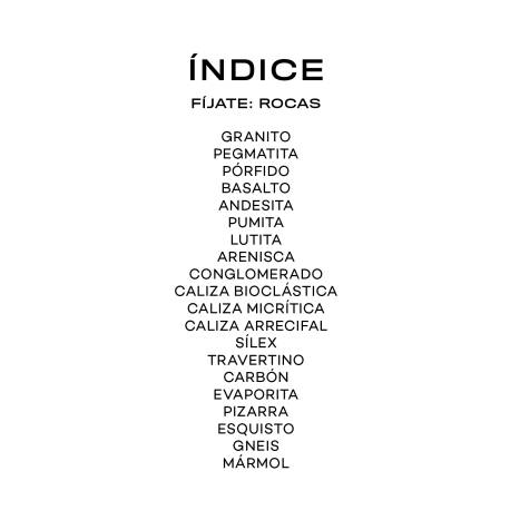 Llavero de tarjetas - Rocas  Fósiles y minerales