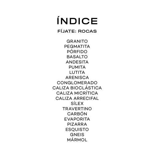 Llavero de tarjetas - Rocas  Fósiles y minerales