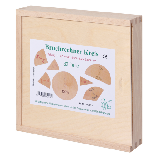 Fracciones en madera (entero, fracción y porcentaje)  Fracciones