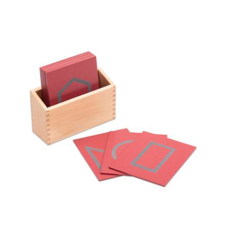 Formas geométricas en lija con caja Montessori para todos Preescritura