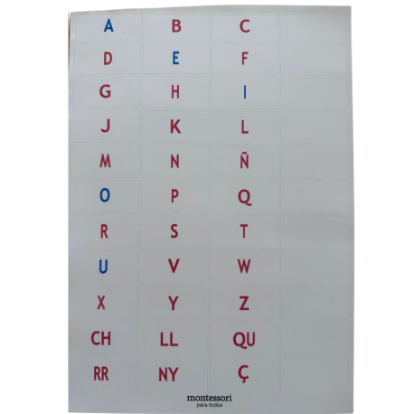 Pegatinas para tu caja de sonidos montessori  Aprender a leer y escribir