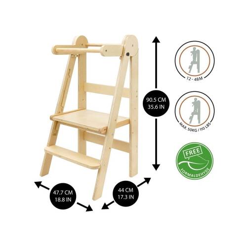 Torre Montessori plegable y ajustable  Mobiliario