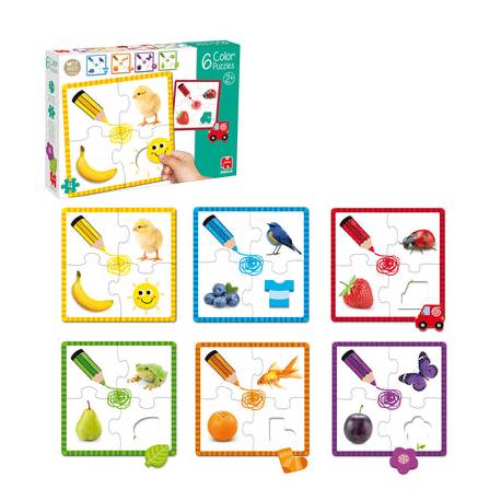 Puzzle de madera - 6 colores Goula 2-3 años
