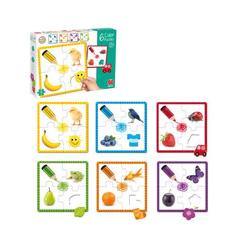 Puzzle de madera - 6 colores Goula 2-3 años