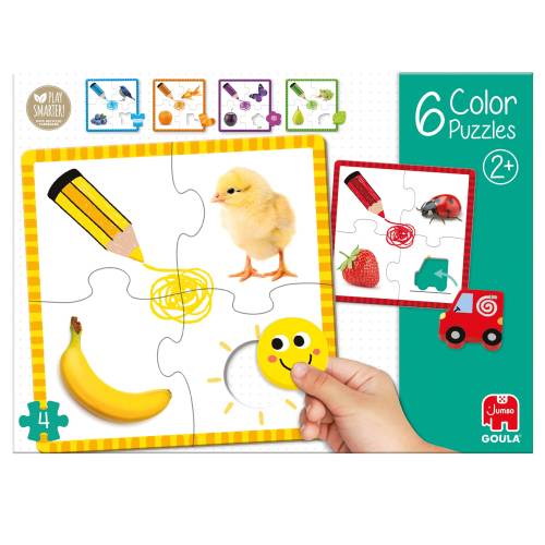 Puzzle de madera - 6 colores Goula 2-3 años