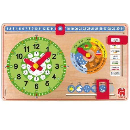 Reloj - Calendario en madera Goula Tiempo