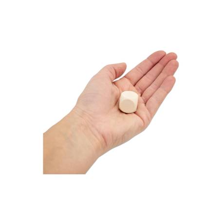Dados de madera en blanco - 2 cm 2
