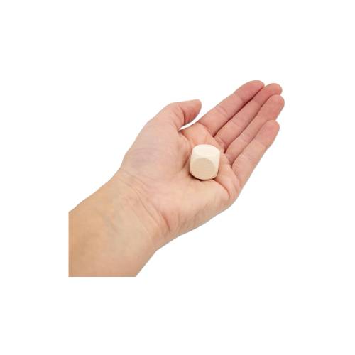 Dados de madera en blanco - 2 cm