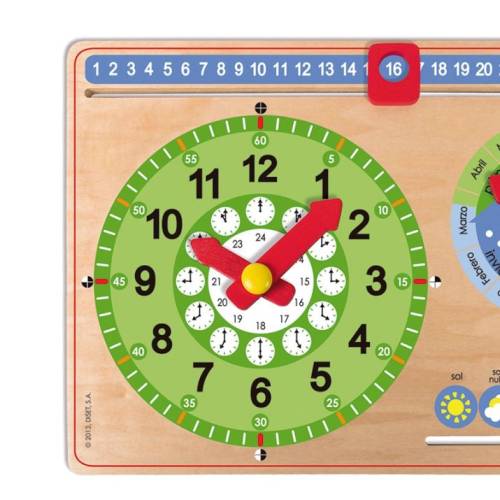 Reloj - Calendario en madera Goula Tiempo