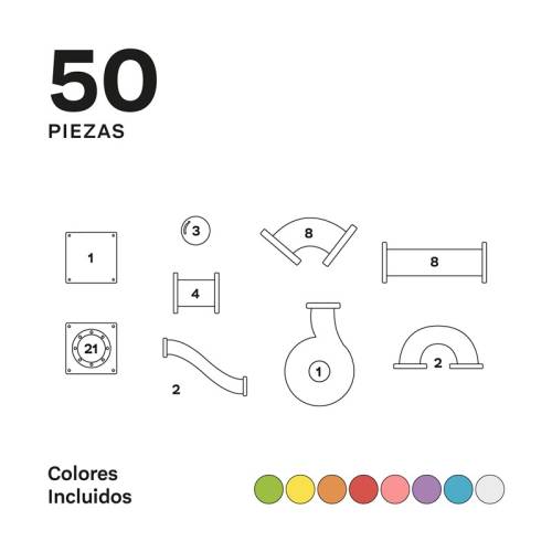 Imanix Tobogán 50 piezas  Construcciones