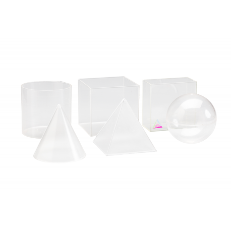 Juego de figuras geométricas transparentes  Geometría