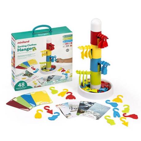 El juego del tendedero | Ropa de colores Miniland Razonamiento lógico