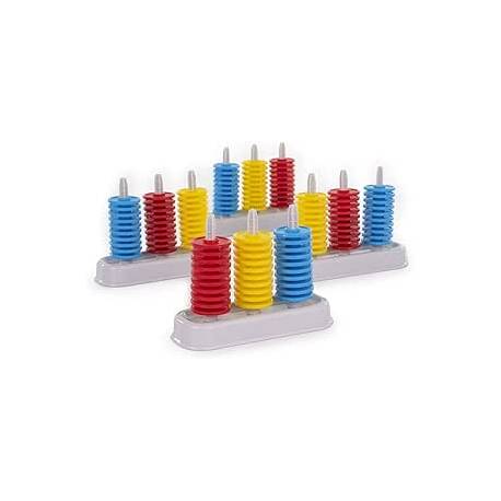 Set 4 ábacos de 3 columnas Miniland Aprender a Contar