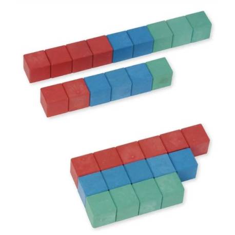 Cubos Matemáticos Montessori 2 cm  Operaciones Abstractas 2