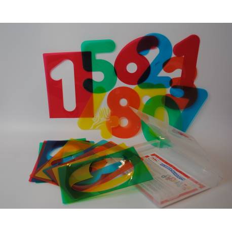 Siluetas de números translúcidos Henbea Mesa de Luz