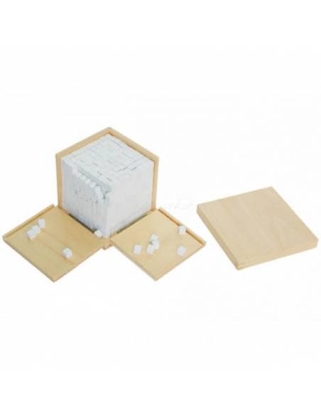 Caja de volumen - 1000 cubos de 1 cm Montessori para todos Geometría y Álgebra