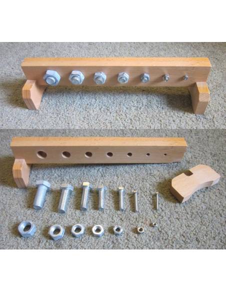 Barra de tuercas y tornillos Montessori para todos Destrezas y autonomía