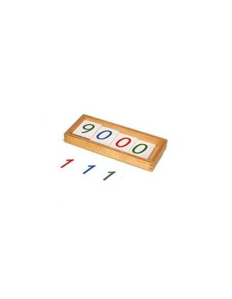 Números largos en papel 1-9000 Montessori para todos Sistema Decimal