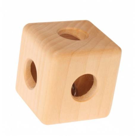 Cubo de madera con cascabel 