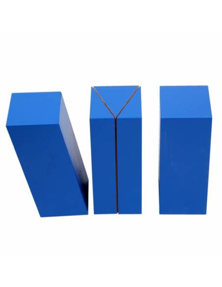 Bloques azules de volumen Montessori para todos Geometría y Álgebra