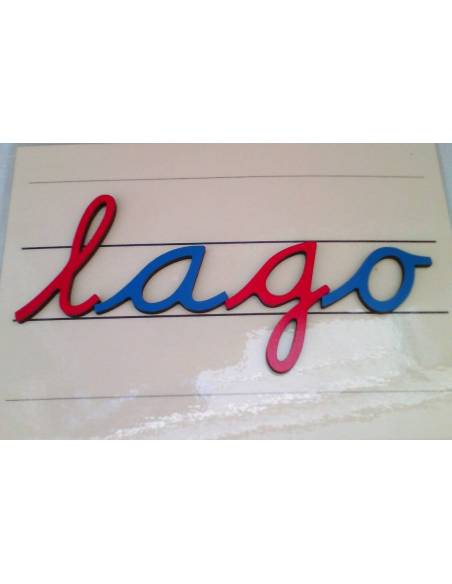 Abecedario móvil en cursiva