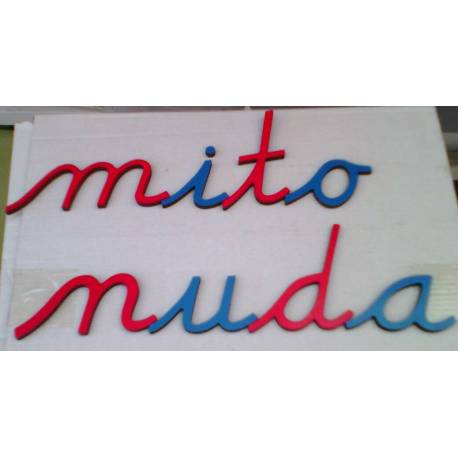 Abecedario móvil en cursiva