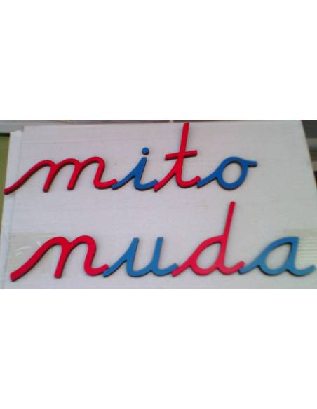 Abecedario móvil en cursiva