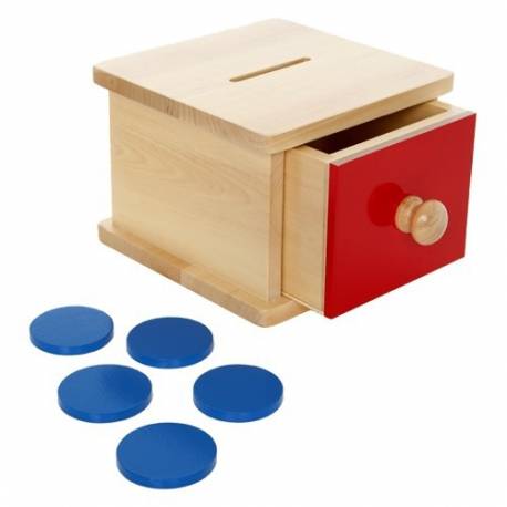 Hucha de madera con monedas y cajón Montessori para todos De 1 a 3 años