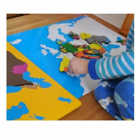 Lámina muda de América del Sur Montessori para todos Geografía 2