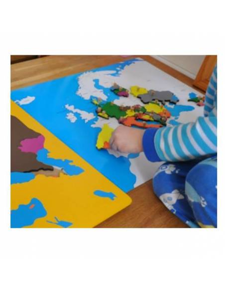 Lámina muda de Norte América Montessori para todos Geografía
