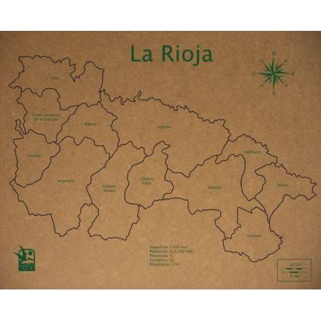 Mapa Puzzle de Galicia en Madera