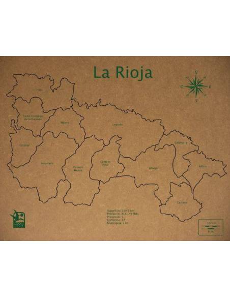 Mapa Puzzle de Galicia en Madera