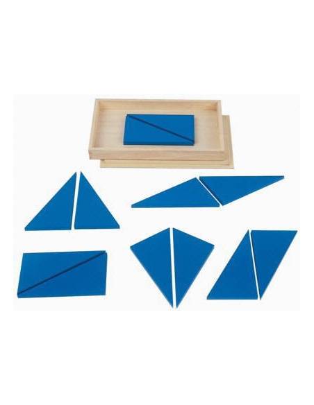 Triángulos azules Montessori para todos Sensorial